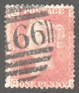 Great Britain Scott 33 Used Plate 80 - GL - Click Image to Close